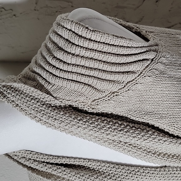 American Rag Sweater Vest M Neutral Textured Knit Sleeveless Boho Cardigan - Picture 7 of 13